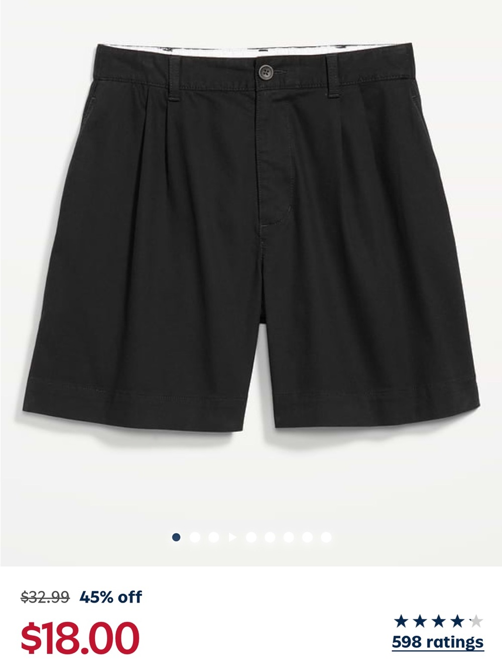 2 pairs of Old Navy Black  and tan Flat-Front Men's Shorts new never worn